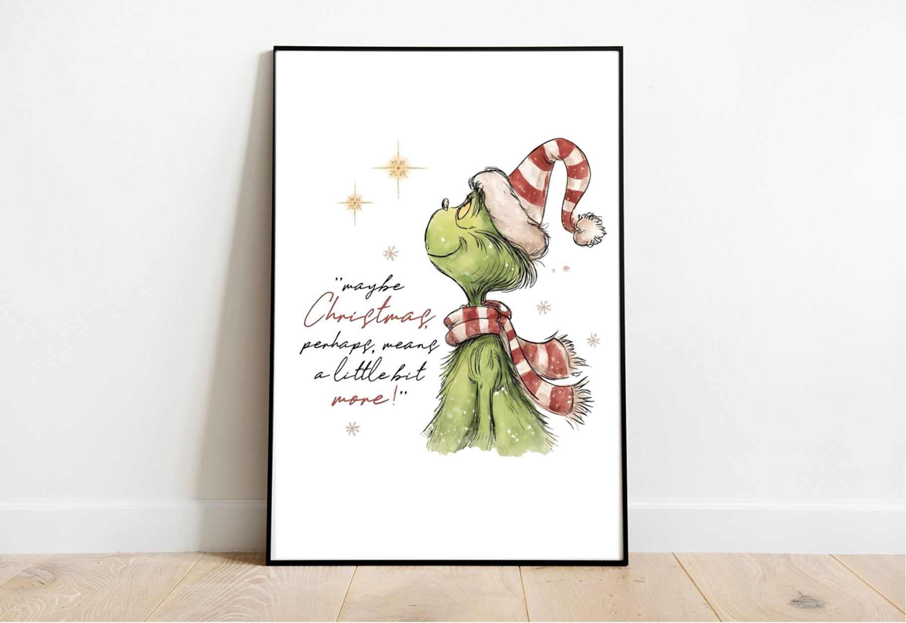 The Grinch Quote A4 Premium Photo Print